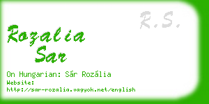 rozalia sar business card